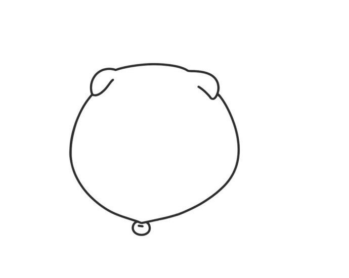 Draw a fat puppy