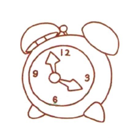 Alarm clock simple drawing tutorial