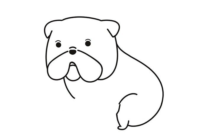 Draw a super cute bulldog