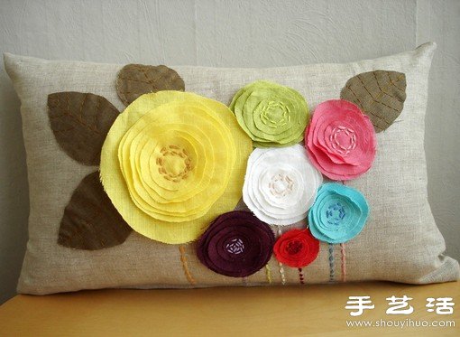 Beautiful large flower cushion