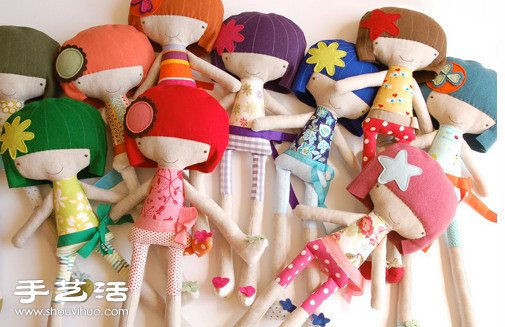 Cute fabric girl doll