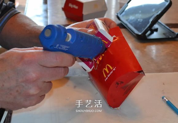 McDonalds packaging boxes are used to make cool hand-made racing models