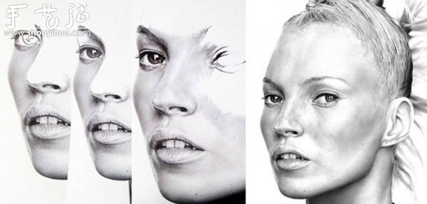 Draw celebrity portraits with ballpoint pen