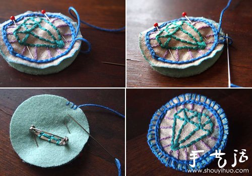 How to make a fabric badge by hand