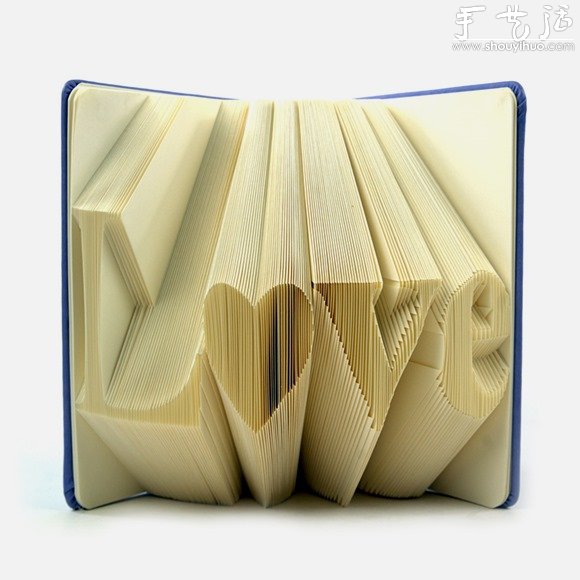 Handmade origami LOVE notebook