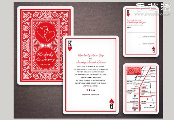 Creative foreign wedding invitation design