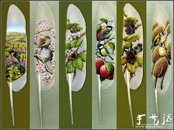 Paintings on Feathers