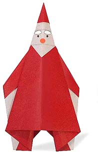 Standing Santa origami method