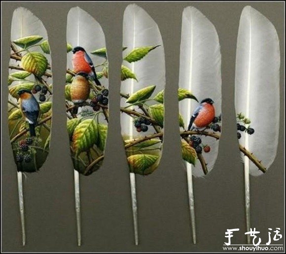 Paintings on Feathers