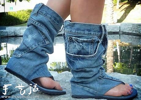 DIY shoes from old jeans