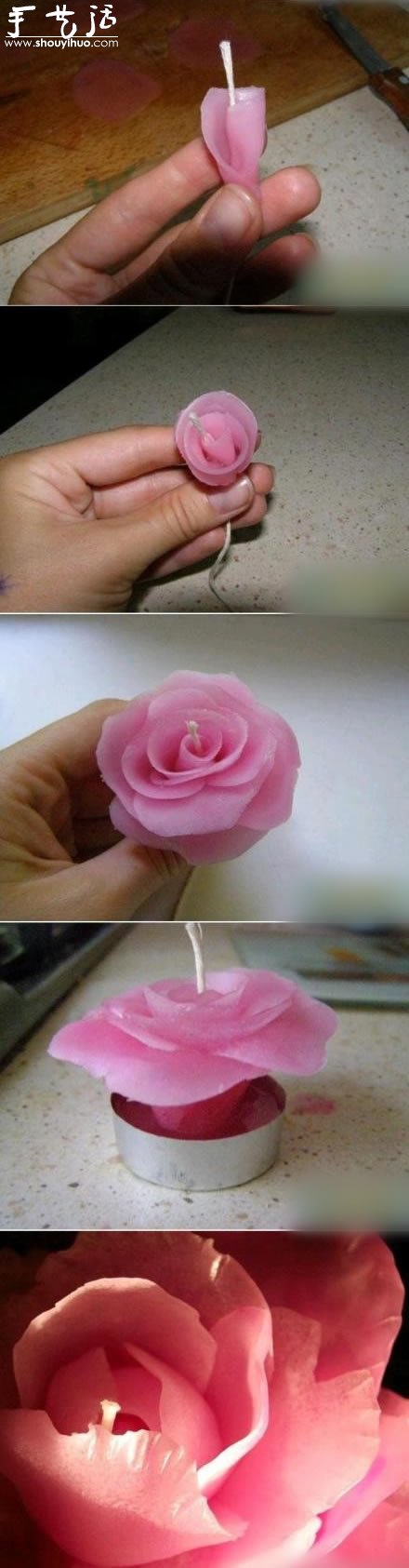 Romantic Rose Candle Making Tutorial