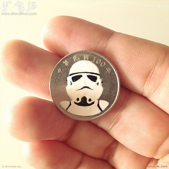 Creative paintings on coins