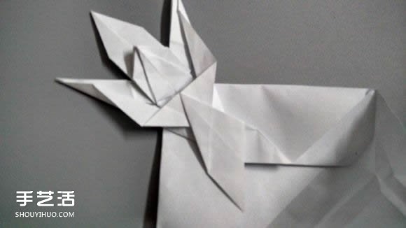 Elsa the Snow Queen origami illustration and three-dimensional female figure origami tutorial