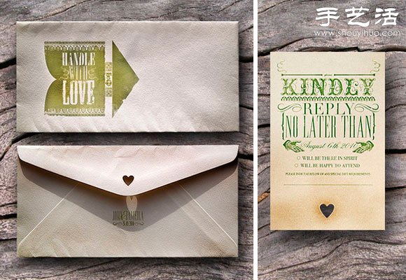 Creative foreign wedding invitation design