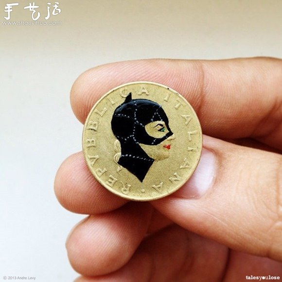 Creative paintings on coins