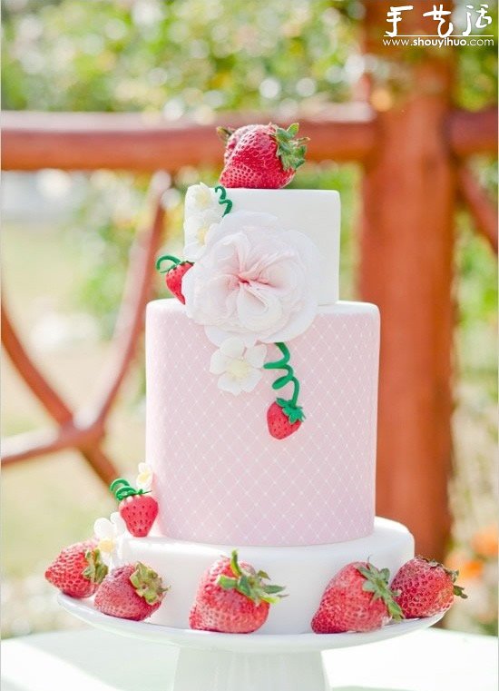 Fun strawberry wedding site layout