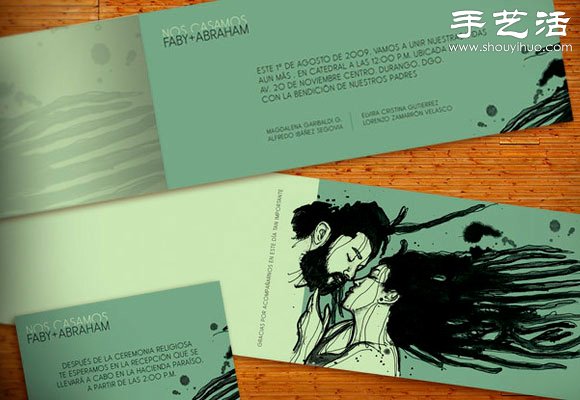 Creative foreign wedding invitation design