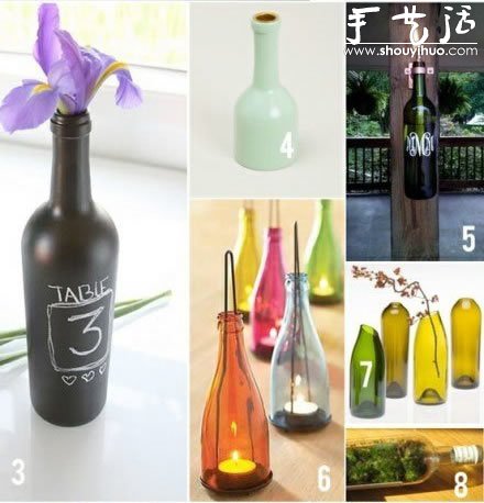 Creative DIY of red wine bottles