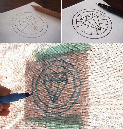 How to make a fabric badge by hand