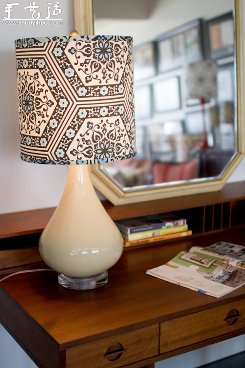 Handmade DIY tutorial for fabric lampshade