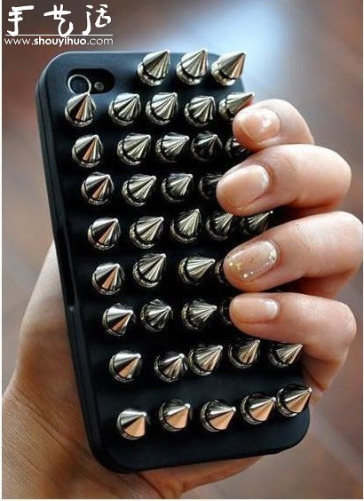 DIY Punk Rivet Phone Case