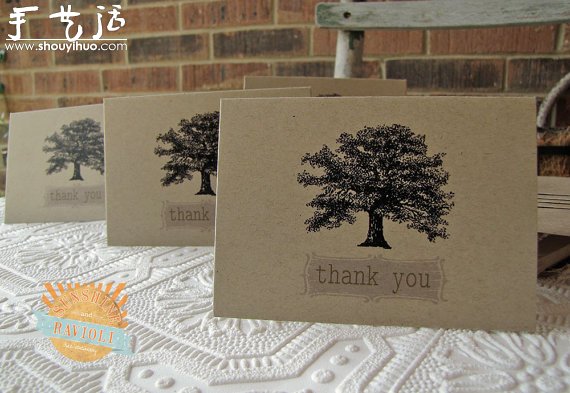 Kraft paper DIY card appreciation