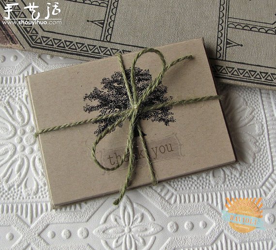 Kraft paper DIY card appreciation