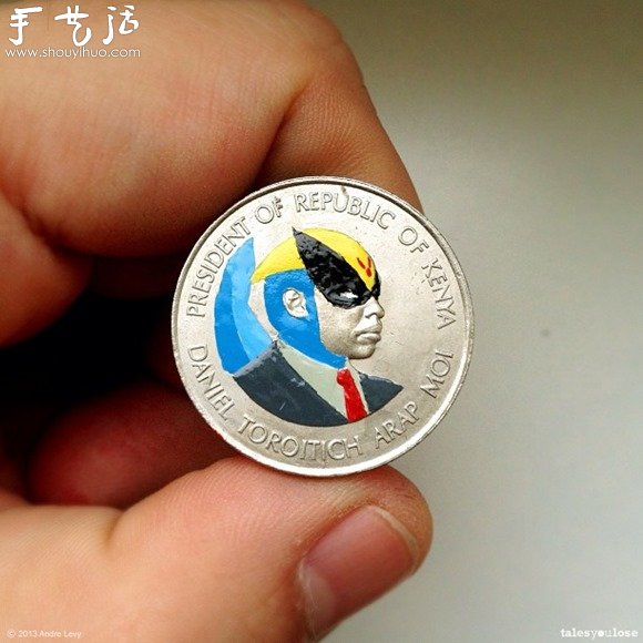 Creative paintings on coins