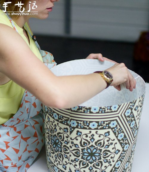 Fabric lampshade handmade DIY tutorial