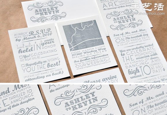 Creative foreign wedding invitation design