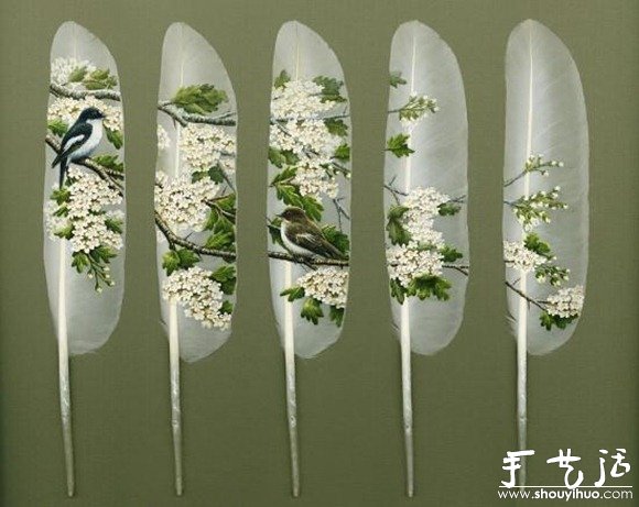 Paintings on Feathers