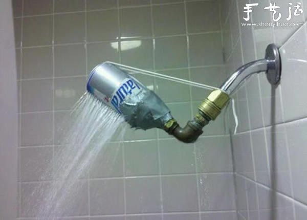 DIY can shower head