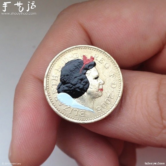 Creative paintings on coins