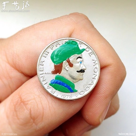 Creative paintings on coins