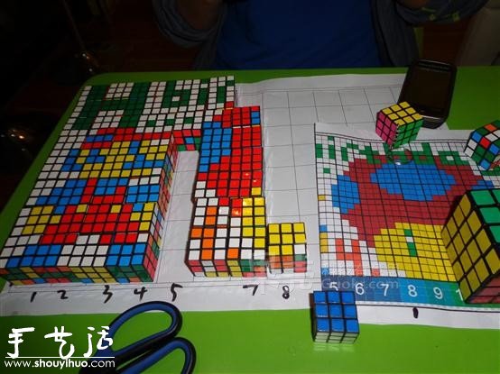 Handmade DIY Tutorial of Rubiks Cube Puzzle