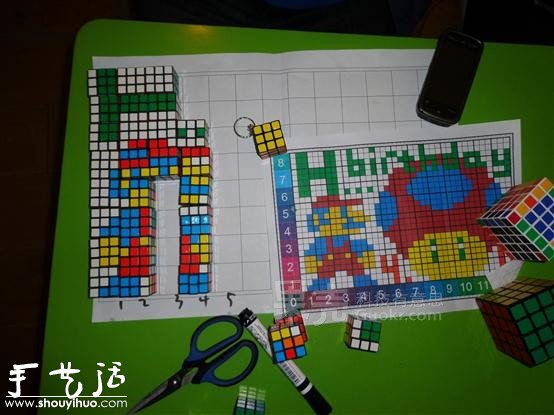 Handmade DIY Tutorial of Rubiks Cube Puzzle