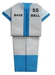 How to make origami baseball uniforms