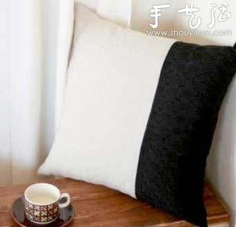 Handmade black and white style pillow