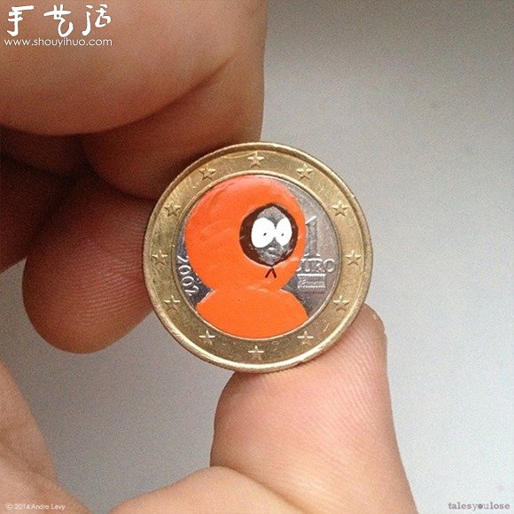 Creative paintings on coins