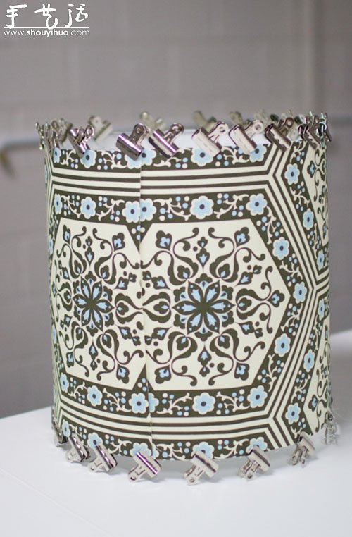 Handmade DIY tutorial for fabric lampshade