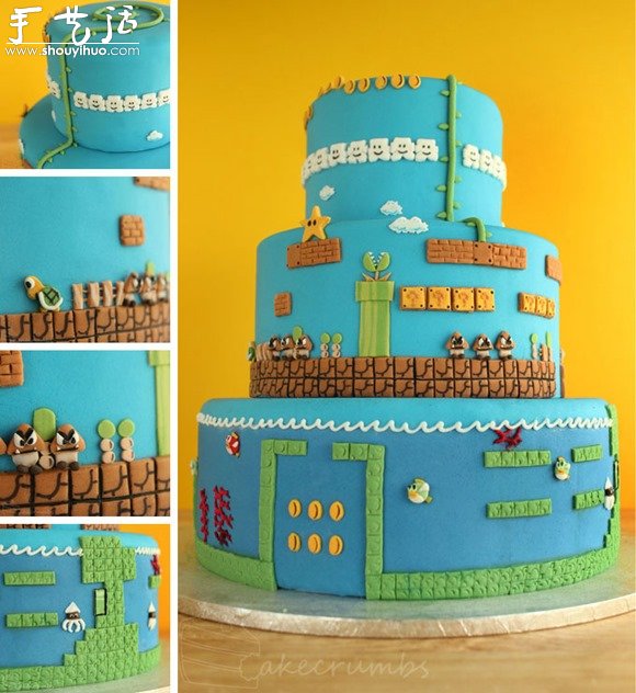 DIY Super Mario Scene Cake