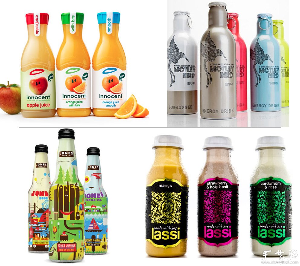 Beverage bottle packaging design appreciation