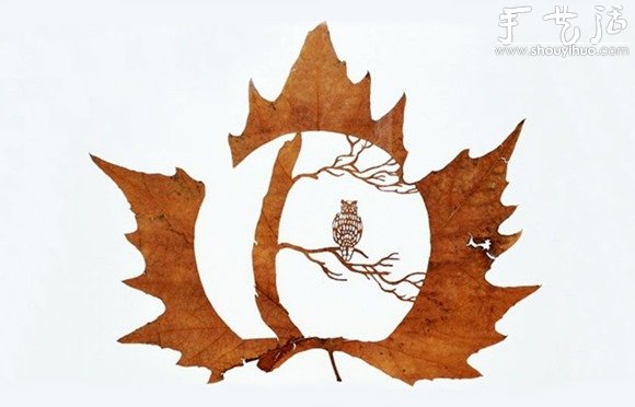 Amazing leaf carving art