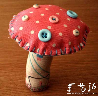 Handmade Fabric Mushroom Doll