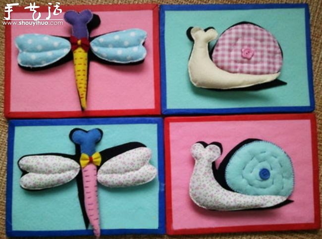 Dragonfly made by DIY fabric art