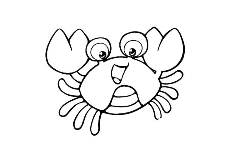 How to draw 8 simple drawings of cartoon little crabs