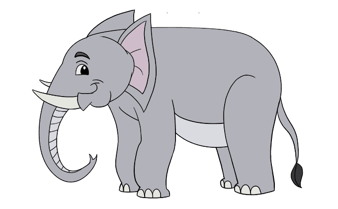 Cute Cartoon Elephant Simple Drawing Picture