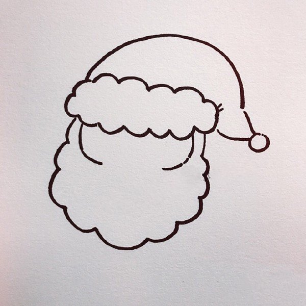 Merry Christmas Santa Claus simple drawing method