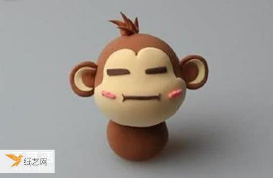 Illustration of using some ultra-light clay to knead personalized Yohee Monkey handicrafts