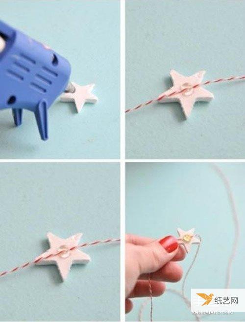 Use ultra-light clay to make personalized romantic five-pointed star hanging ornaments or bag decorations